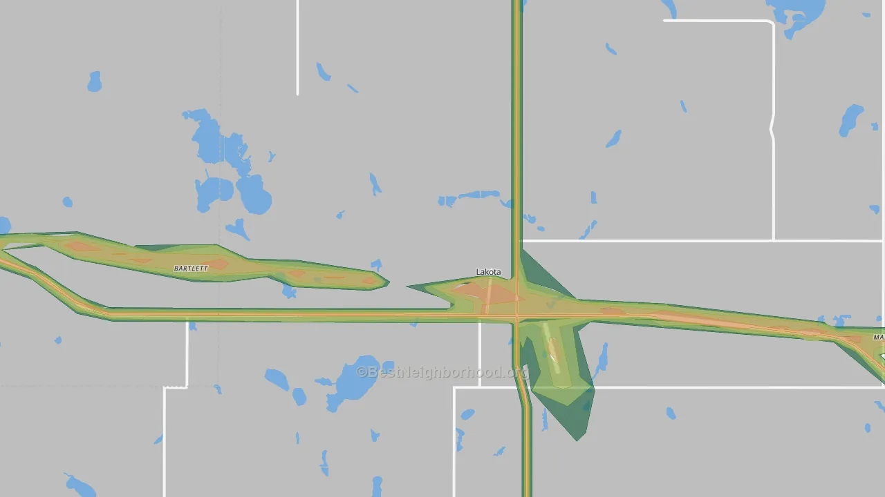 58344, ND Map of Noise Levels in 58344