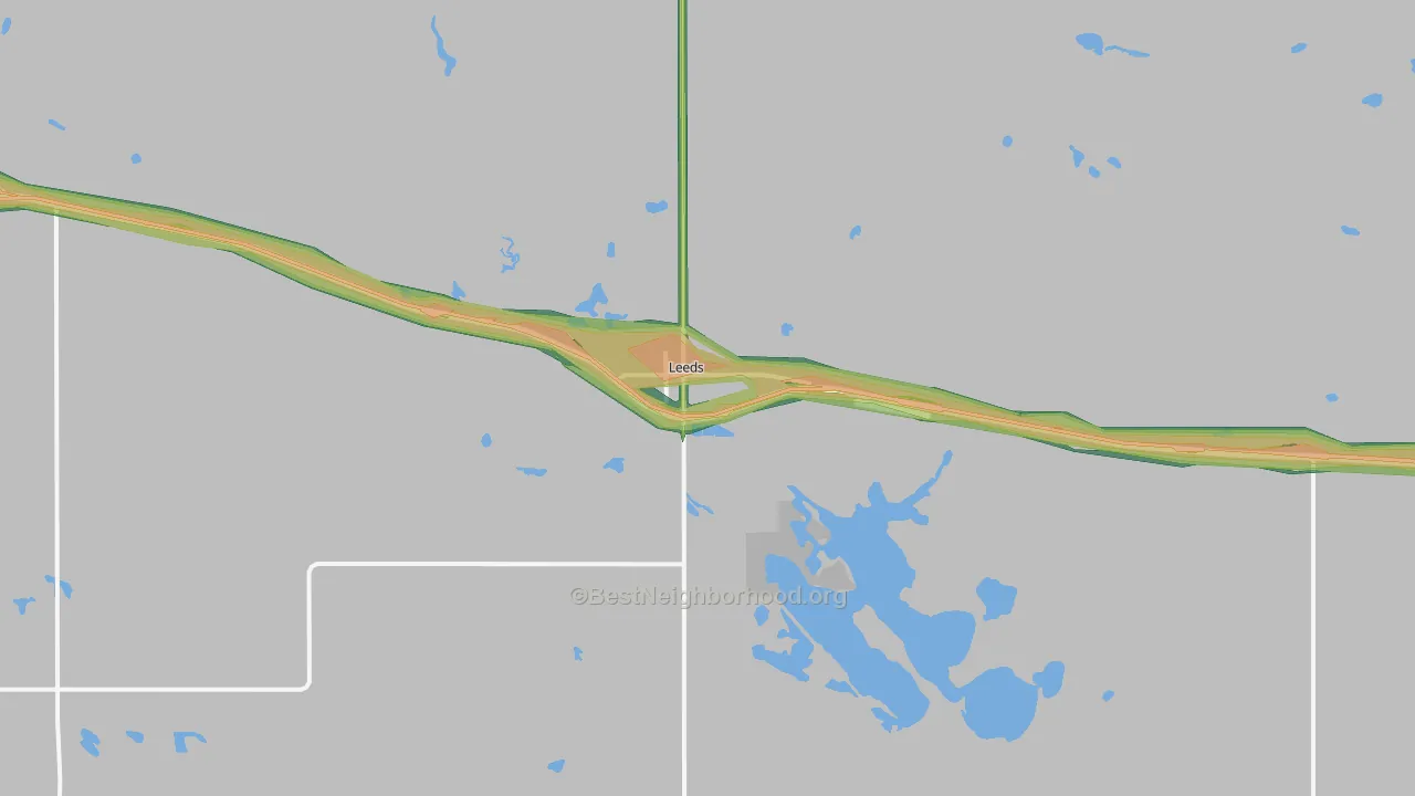 58346, ND Map of Noise Levels in 58346
