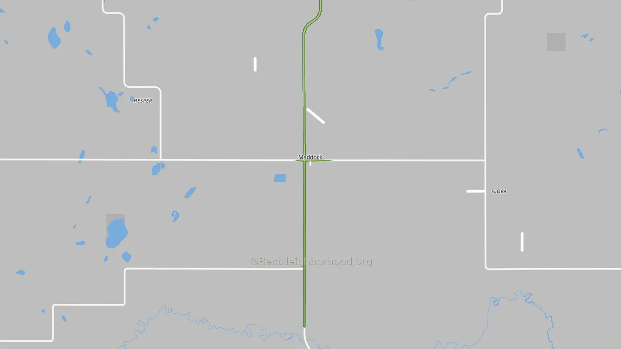 58348, ND Map of Noise Levels in 58348