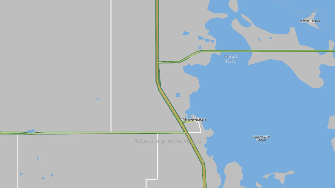 58351, ND Map of Noise Levels in 58351