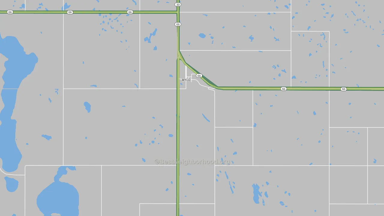 58353, ND Map of Noise Levels in 58353