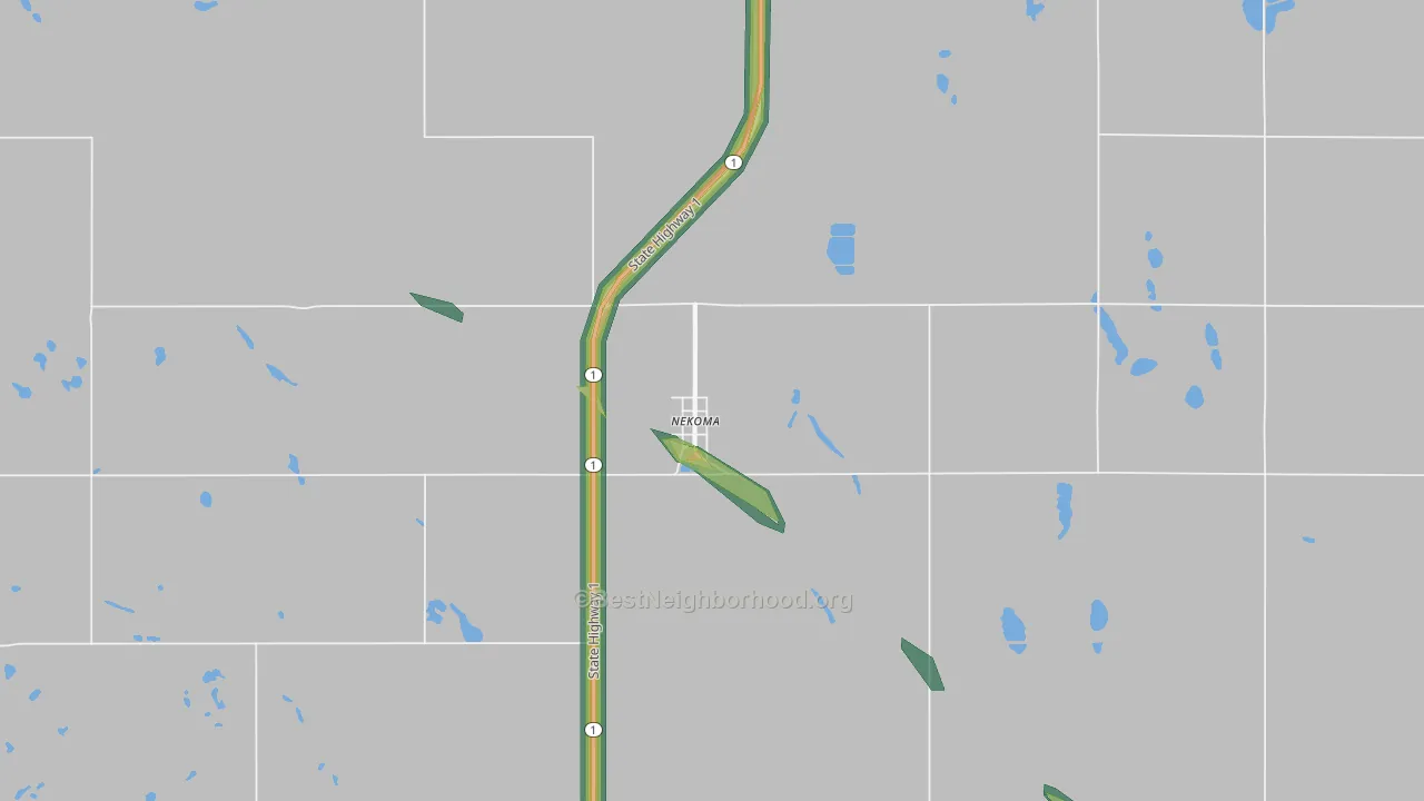 58355, ND Map of Noise Levels in 58355