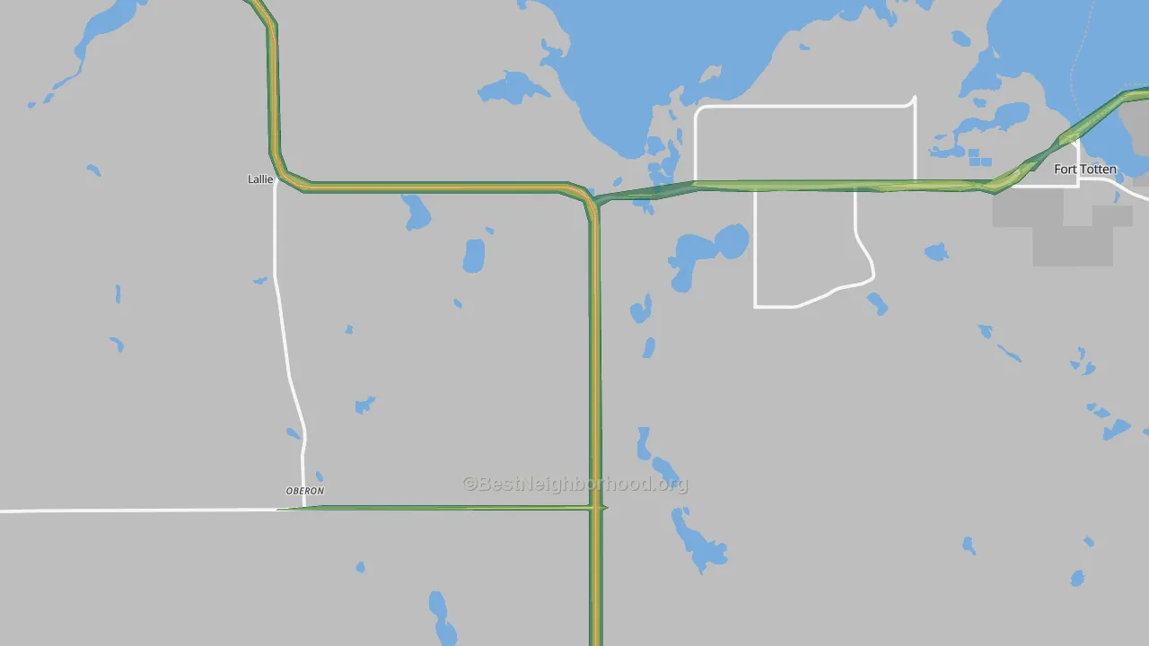 58357, ND Map of Noise Levels in 58357