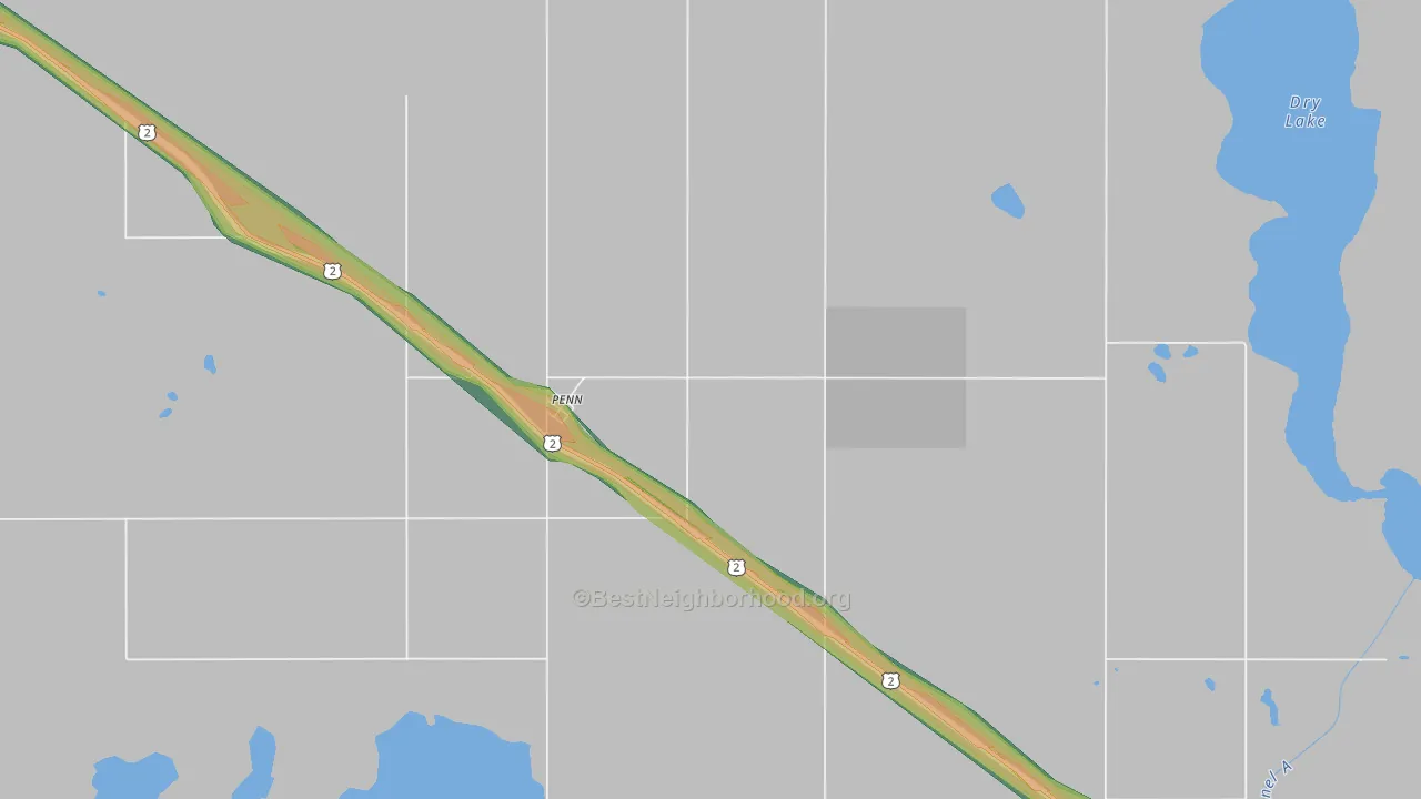 58362, ND Map of Noise Levels in 58362