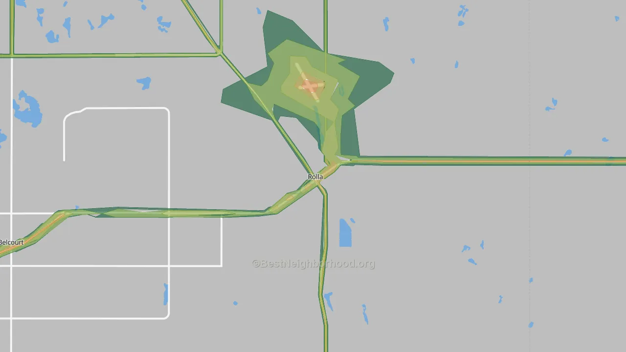 58367, ND Map of Noise Levels in 58367