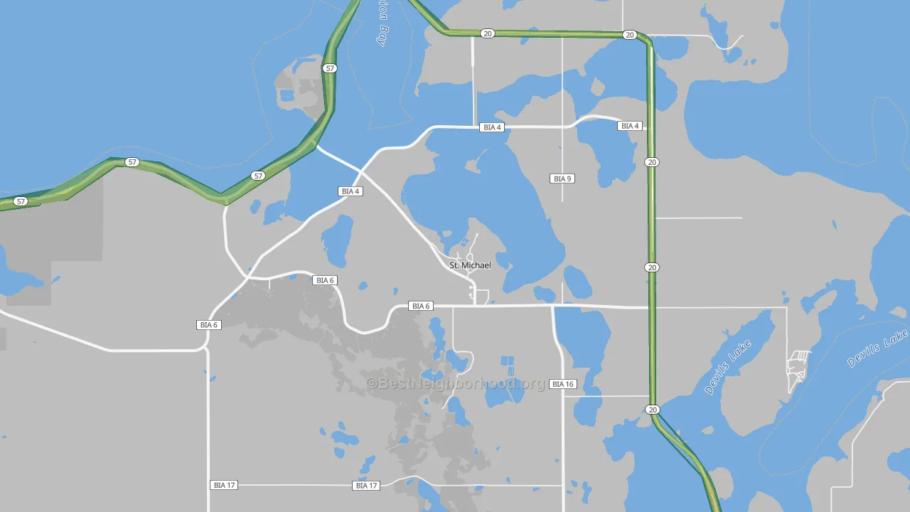 58370, ND Map of Noise Levels in 58370