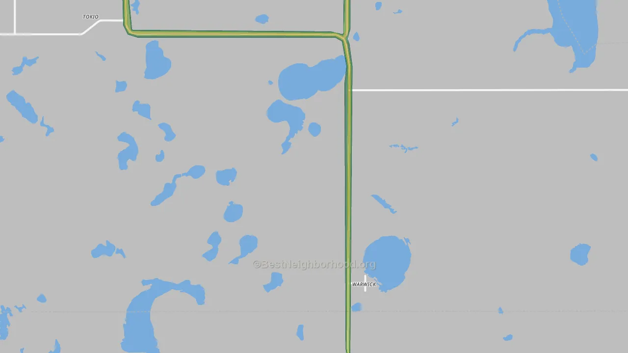 58381, ND Map of Noise Levels in 58381