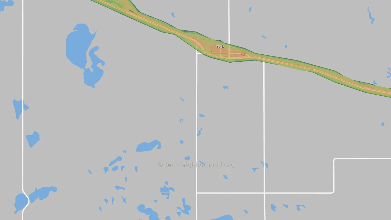 58386, ND Map of Noise Levels in 58386