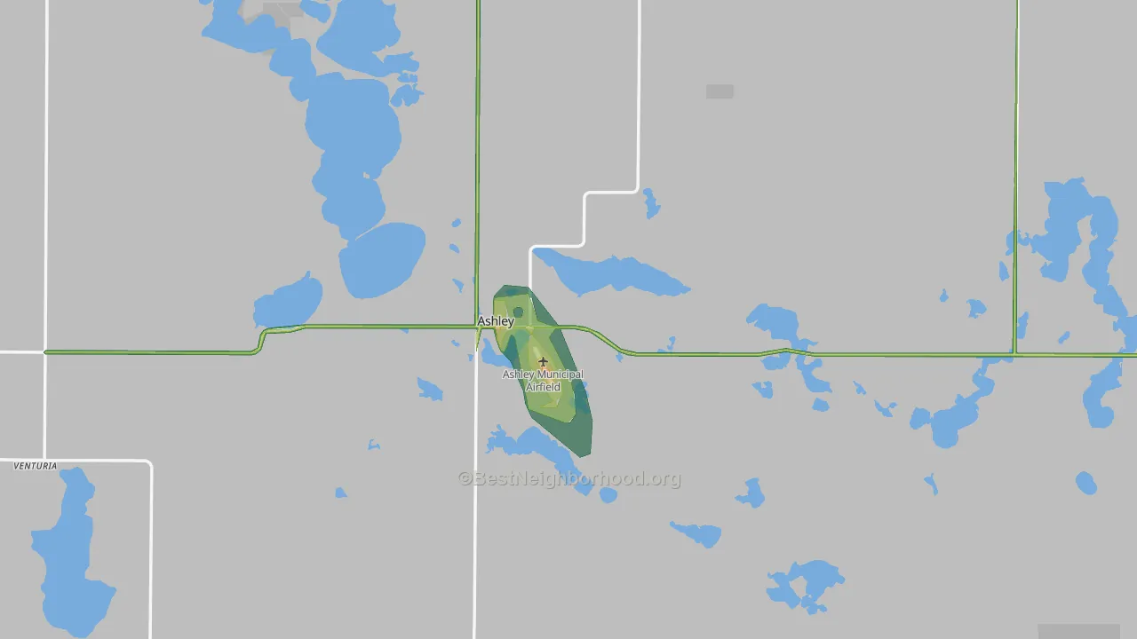 58413, ND Map of Noise Levels in 58413