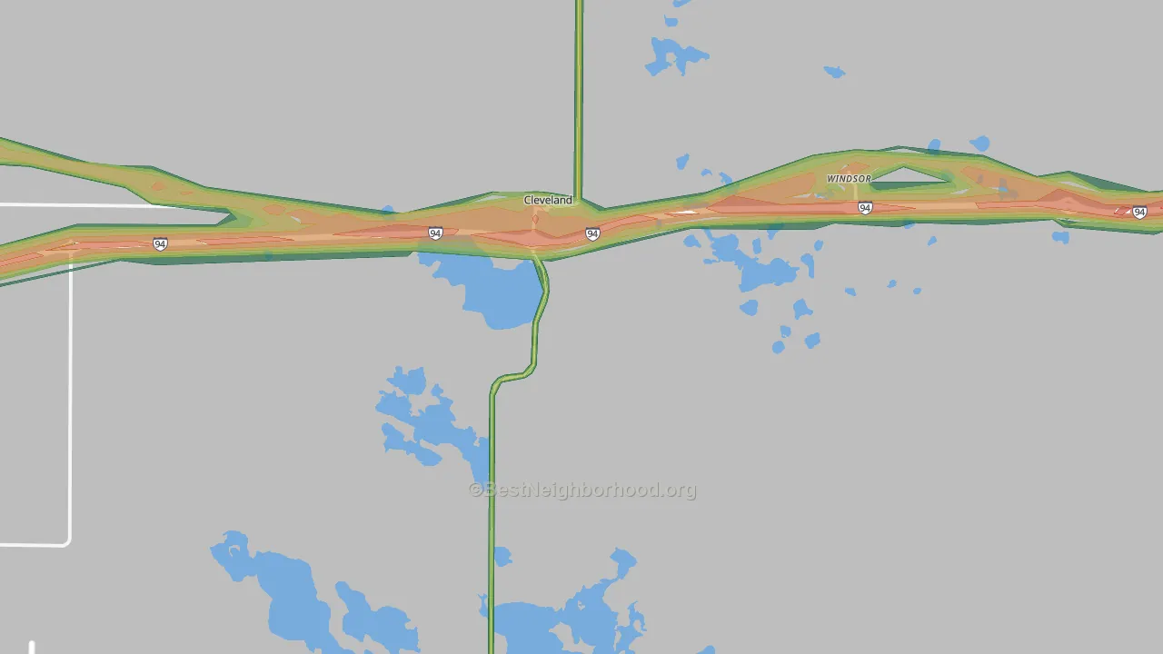 58424, ND Map of Noise Levels in 58424