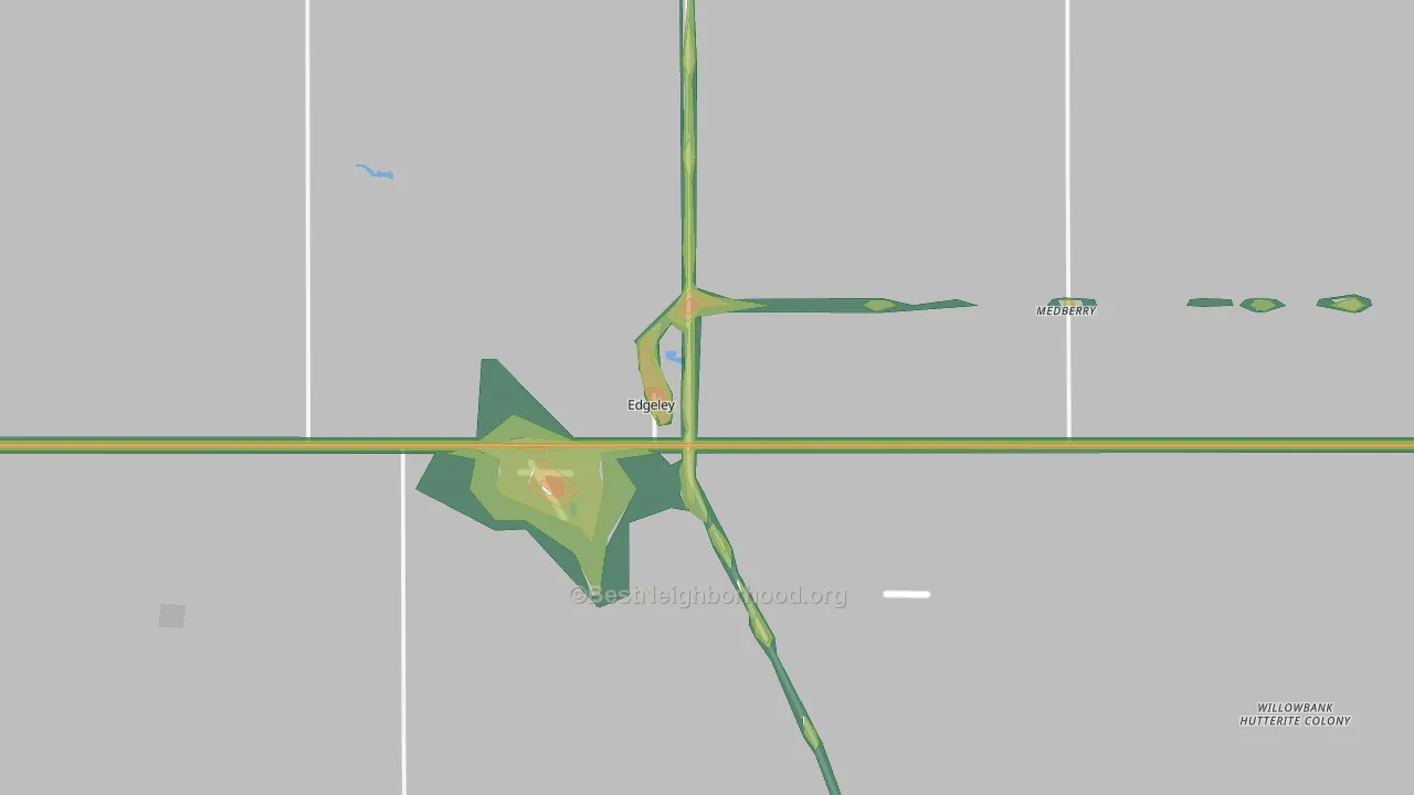 58433, ND Map of Noise Levels in 58433