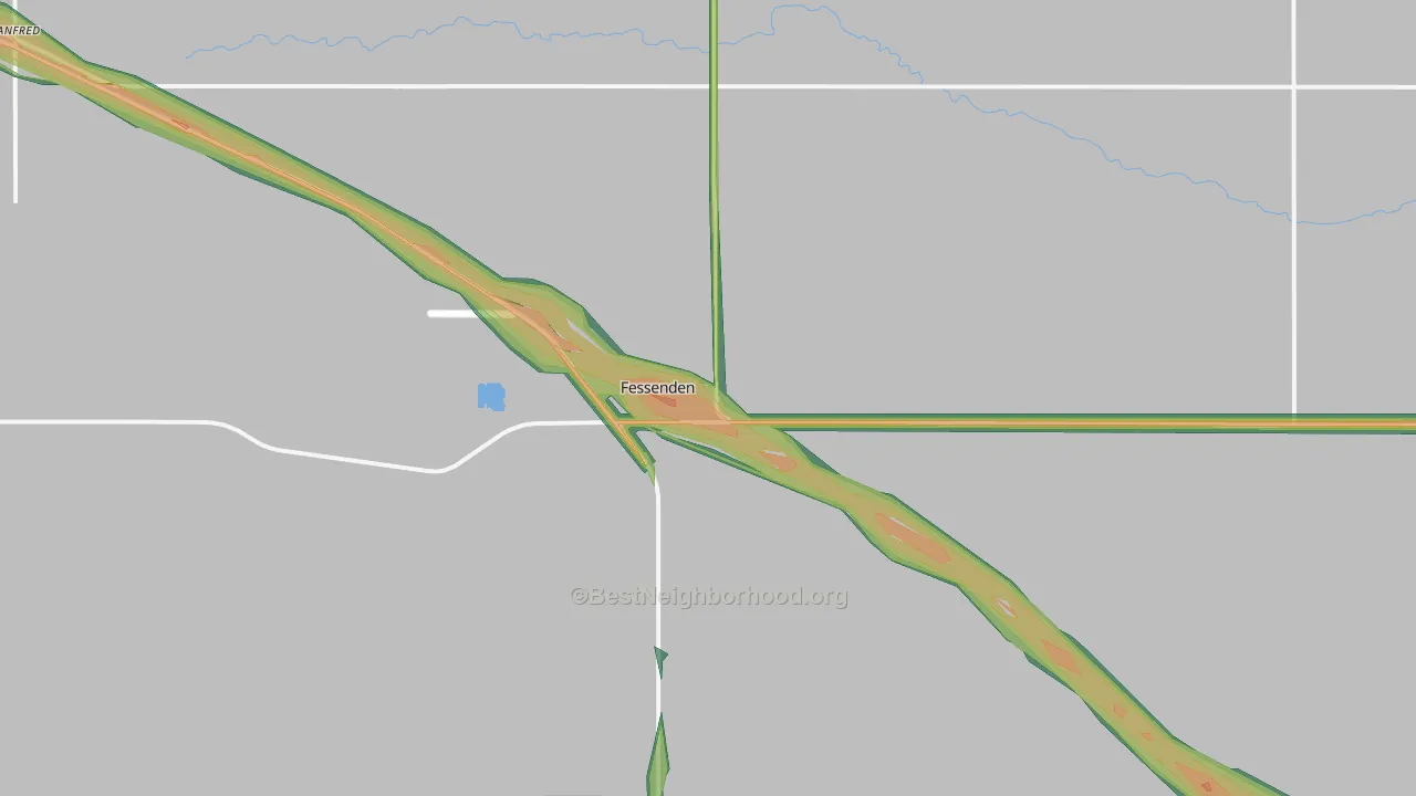 58438, ND Map of Noise Levels in 58438