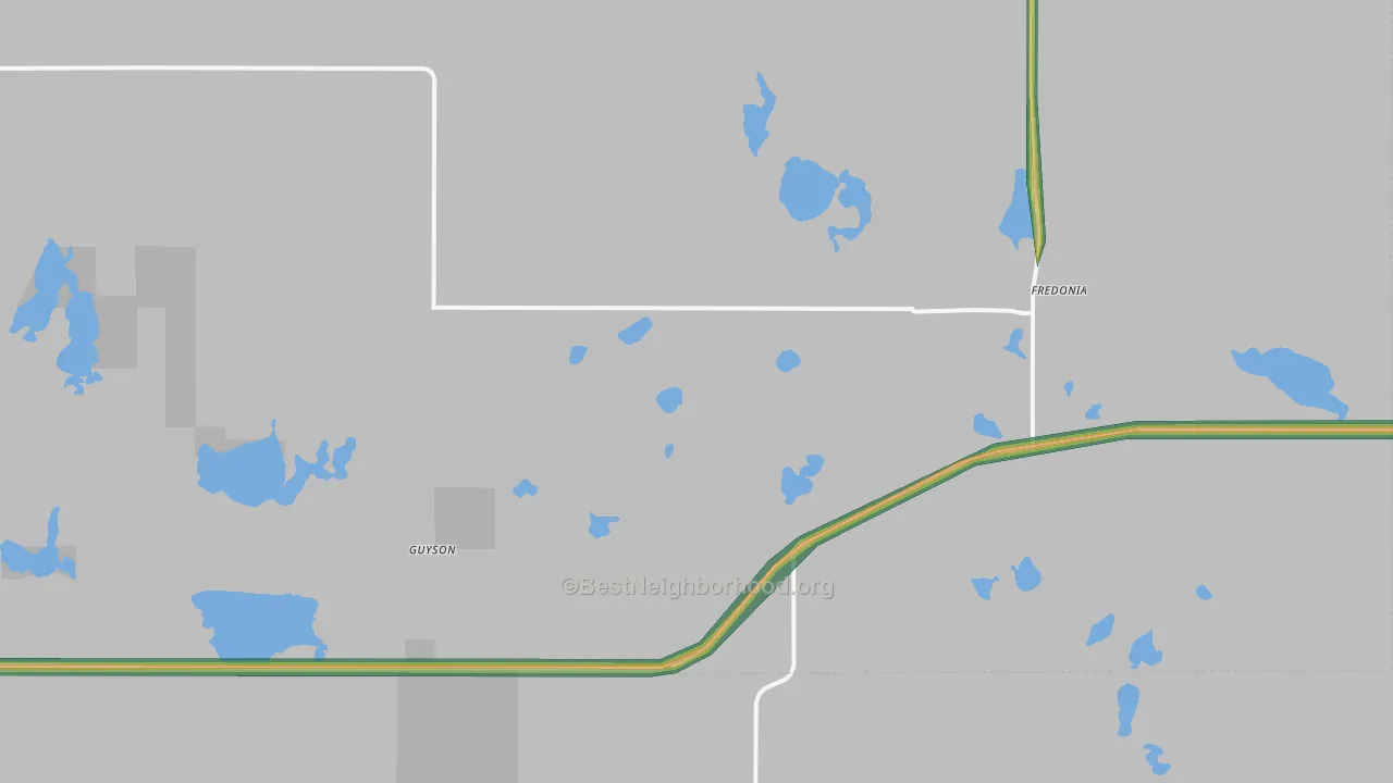 58440, ND Map of Noise Levels in 58440