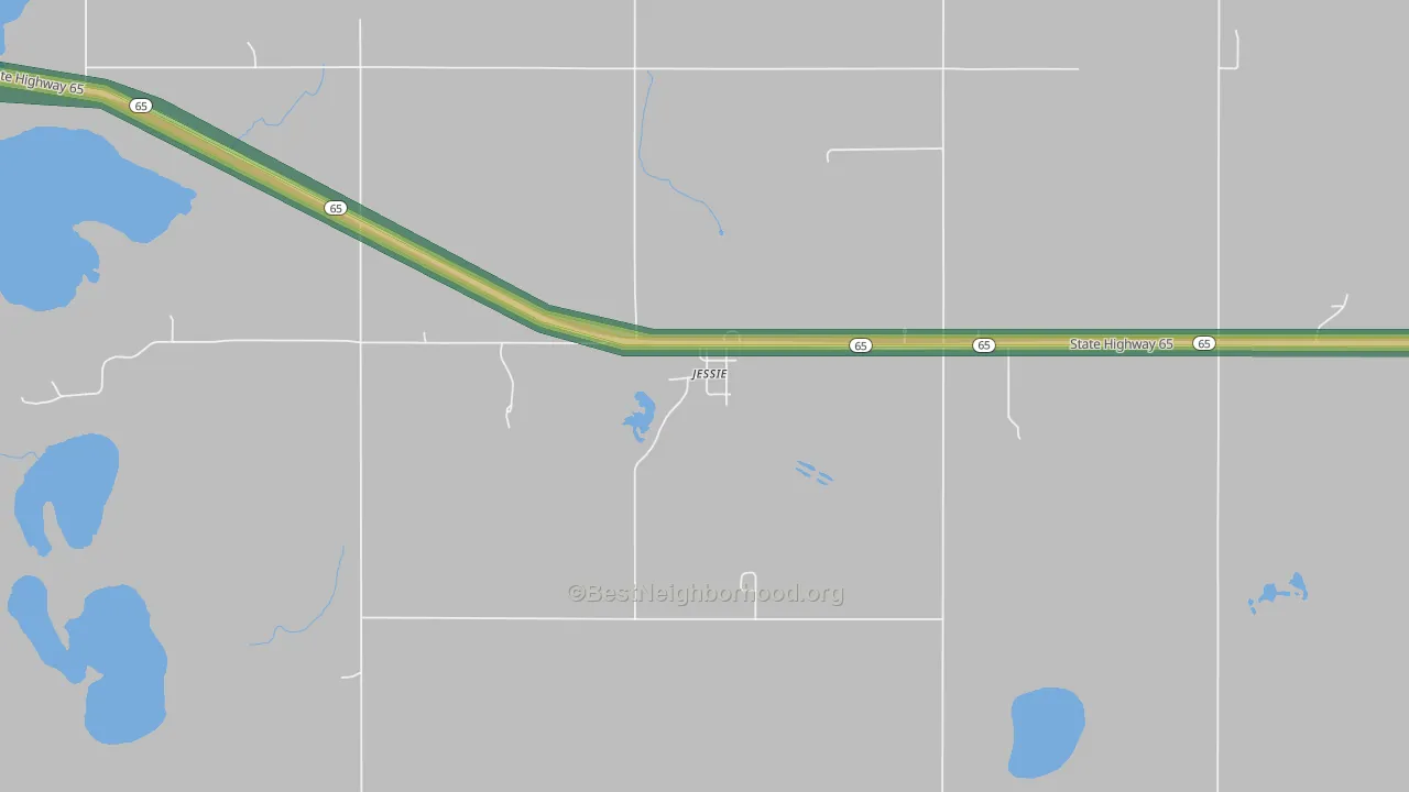 58452, ND Map of Noise Levels in 58452