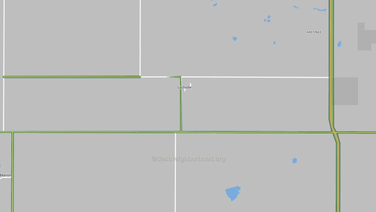 58461, ND Map of Noise Levels in 58461