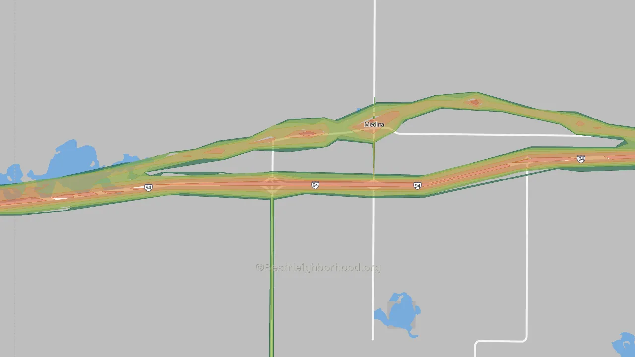 58467, ND Map of Noise Levels in 58467