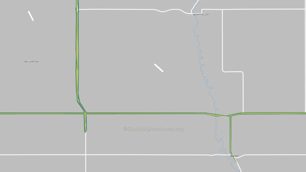 58472, ND Map of Noise Levels in 58472