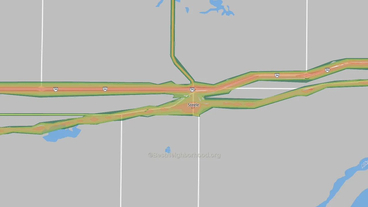 58482, ND Map of Noise Levels in 58482