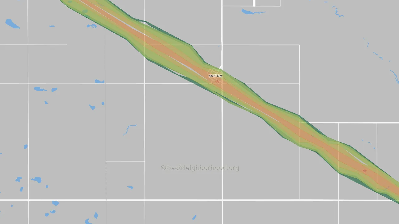 58484, ND Map of Noise Levels in 58484