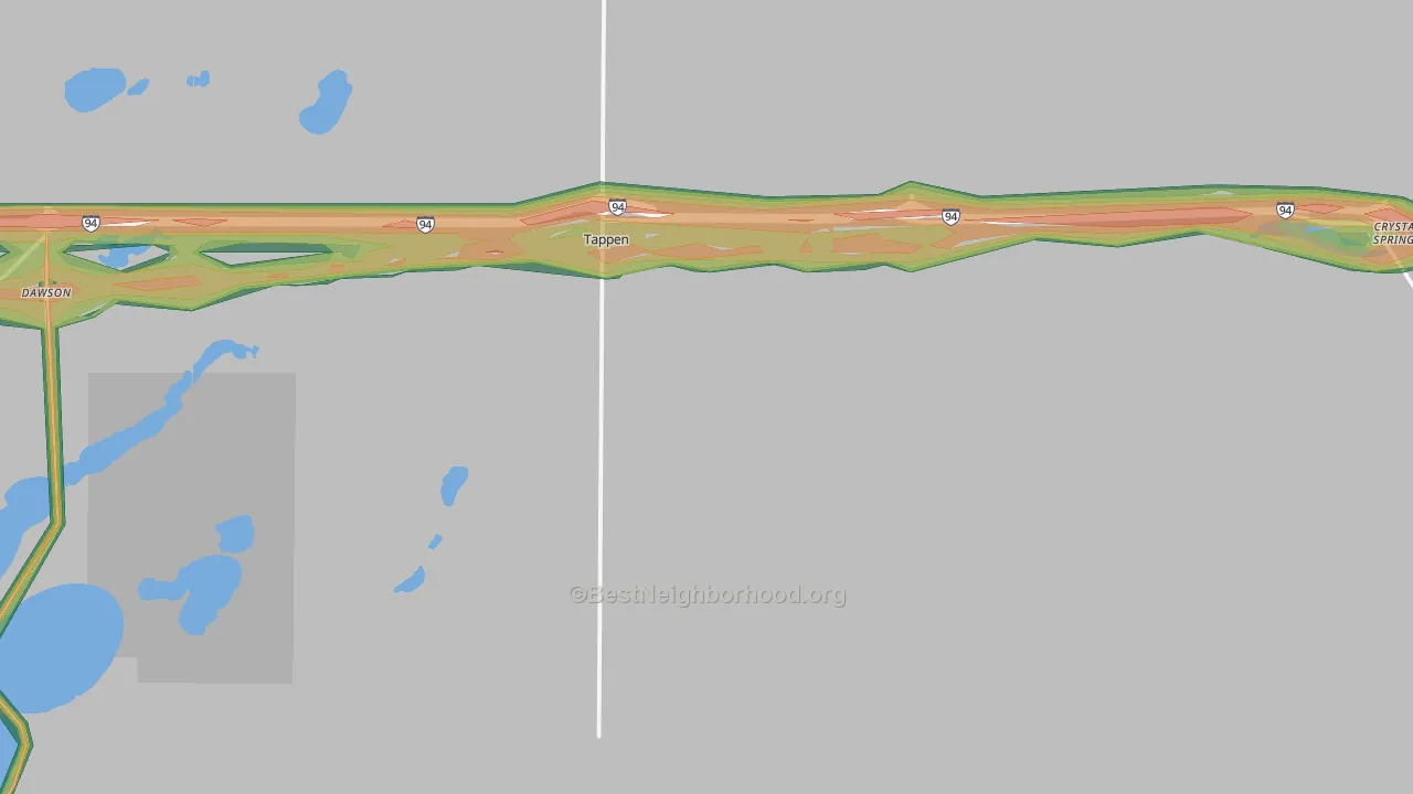 58487, ND Map of Noise Levels in 58487