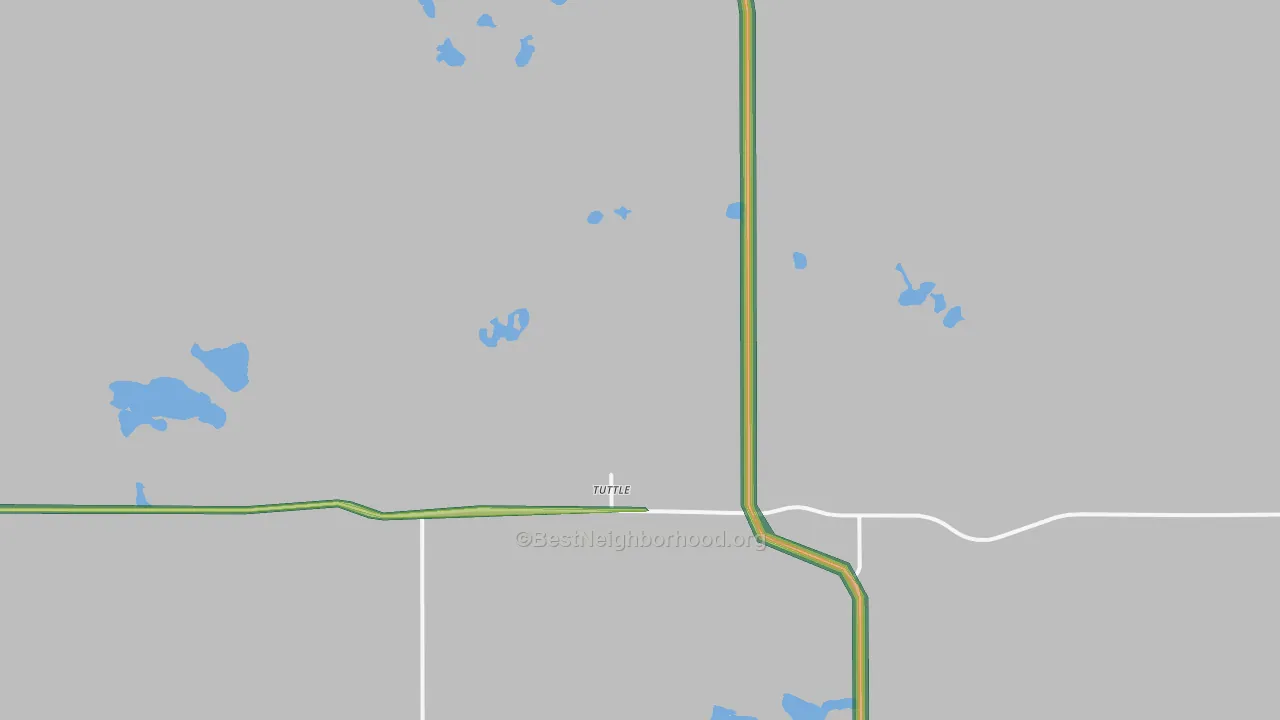 58488, ND Map of Noise Levels in 58488
