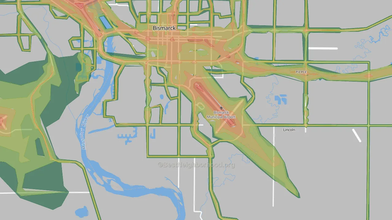 58504, ND Map of Noise Levels in 58504