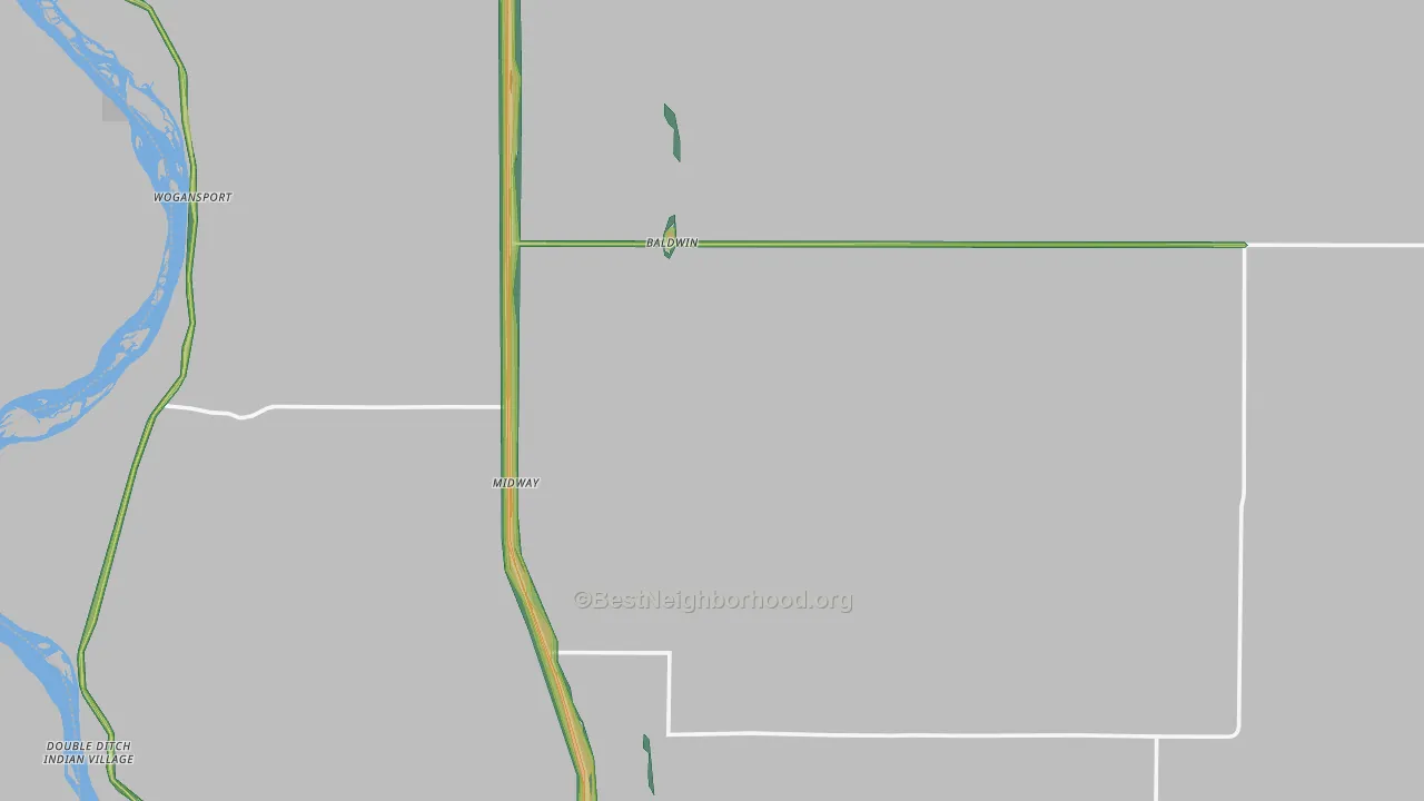 58521, ND Map of Noise Levels in 58521