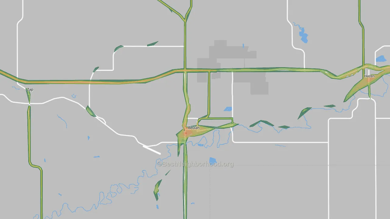 58523, ND Map of Noise Levels in 58523
