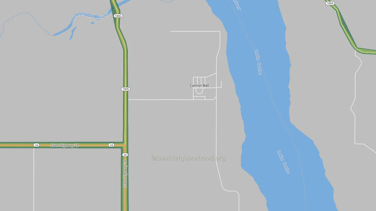 58528, ND Map of Noise Levels in 58528