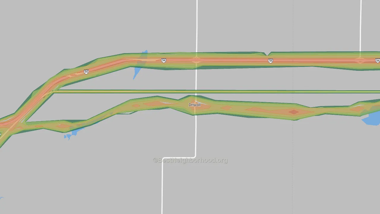 58532, ND Map of Noise Levels in 58532