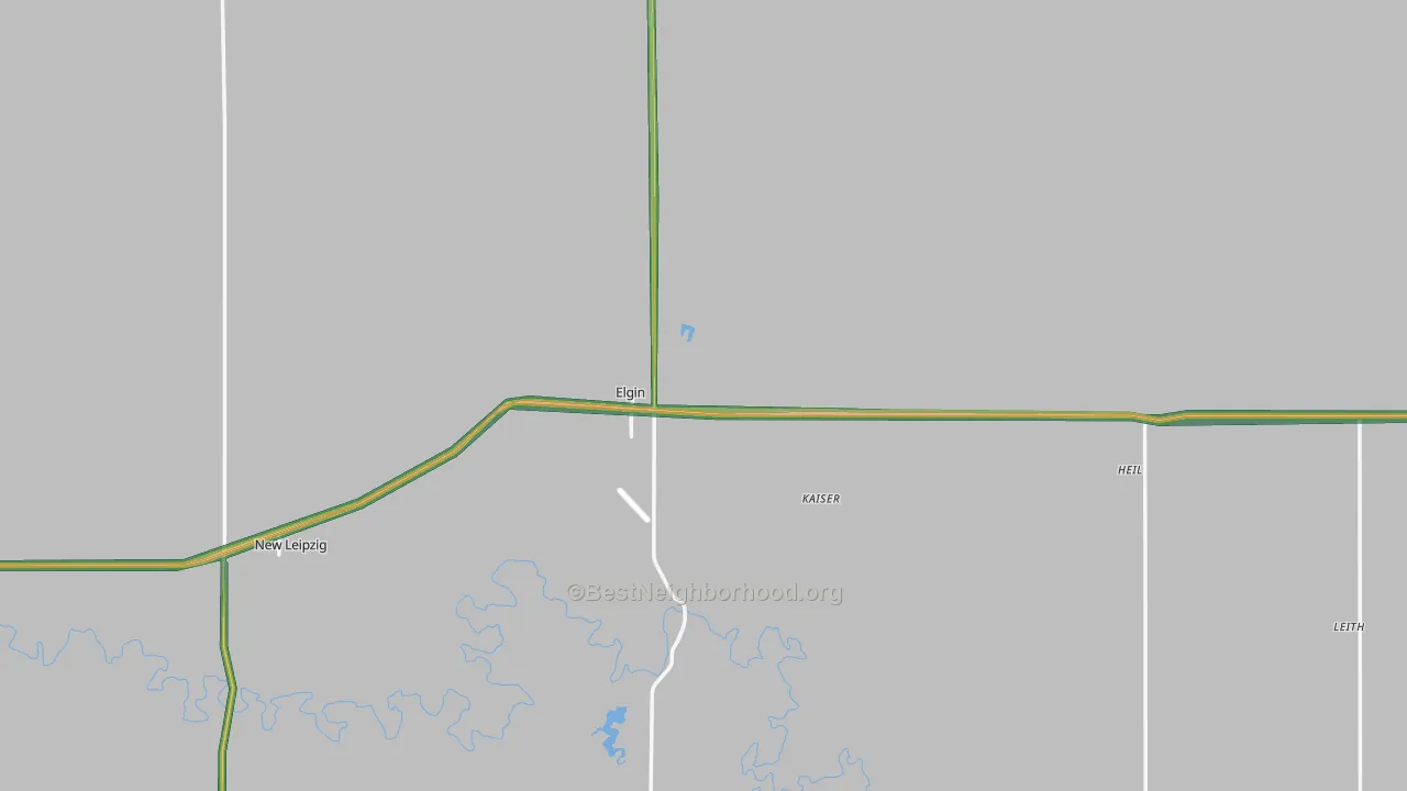 58533, ND Map of Noise Levels in 58533