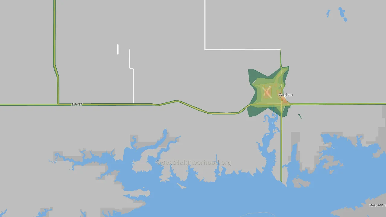 58540, ND Map of Noise Levels in 58540