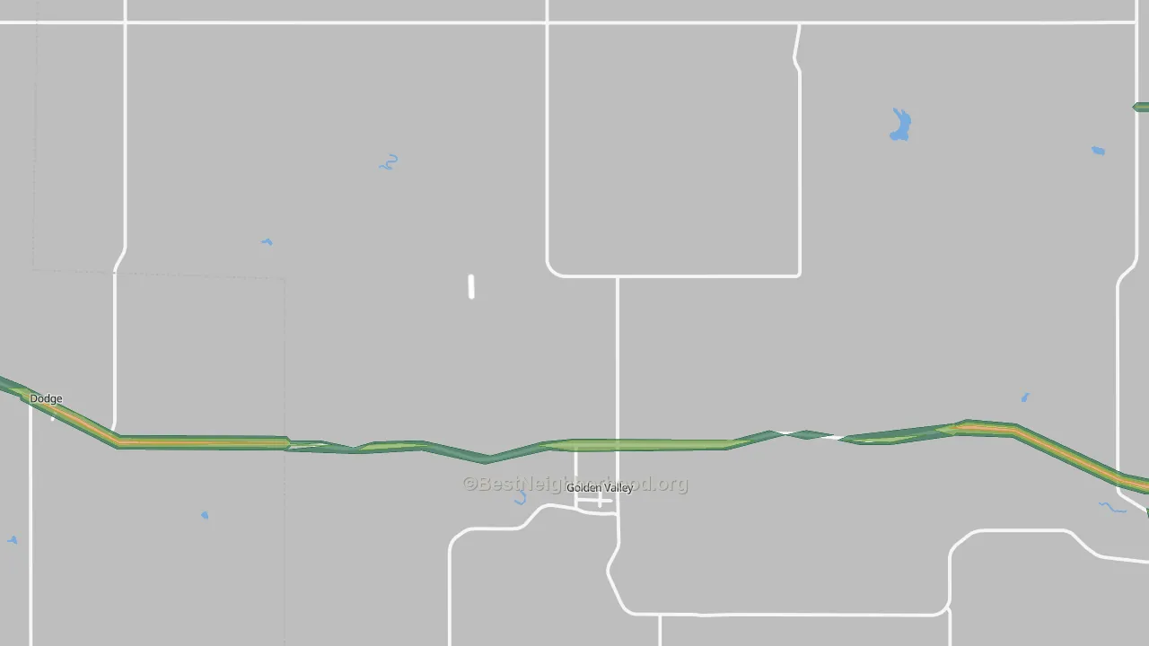58541, ND Map of Noise Levels in 58541