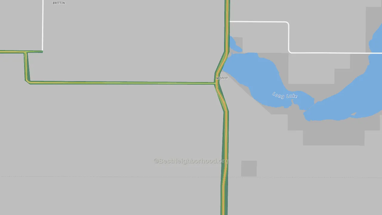 58560, ND Map of Noise Levels in 58560