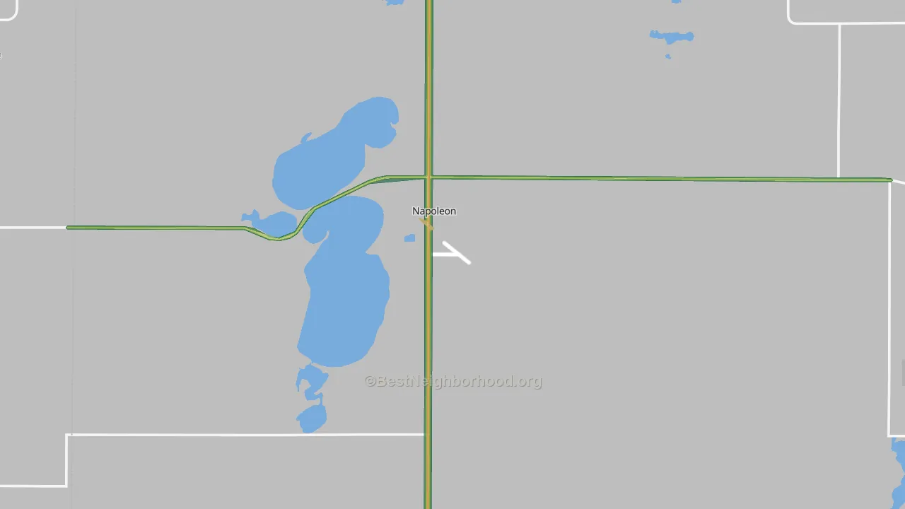 58561, ND Map of Noise Levels in 58561
