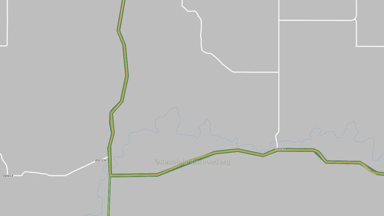 58570, ND Map of Noise Levels in 58570