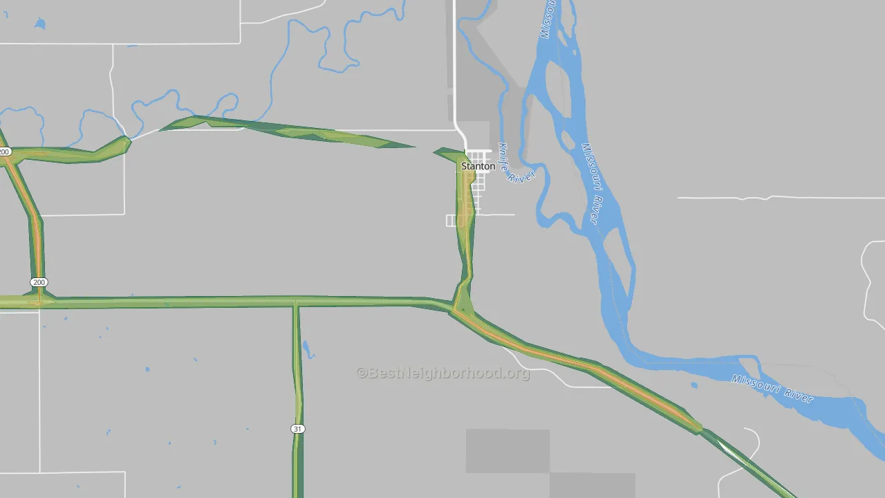 58571, ND Map of Noise Levels in 58571