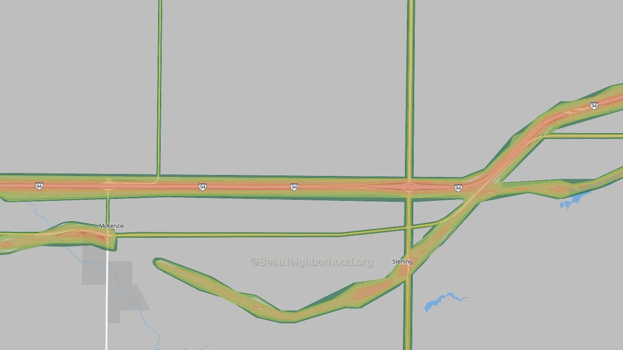 58572, ND Map of Noise Levels in 58572