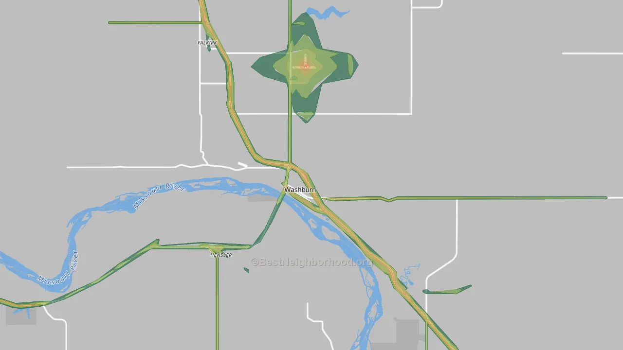 58577, ND Map of Noise Levels in 58577