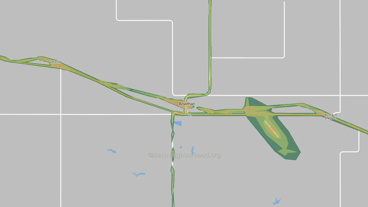 58623, ND Map of Noise Levels in 58623