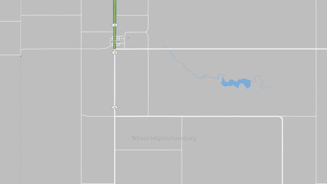 58632, ND Map of Noise Levels in 58632