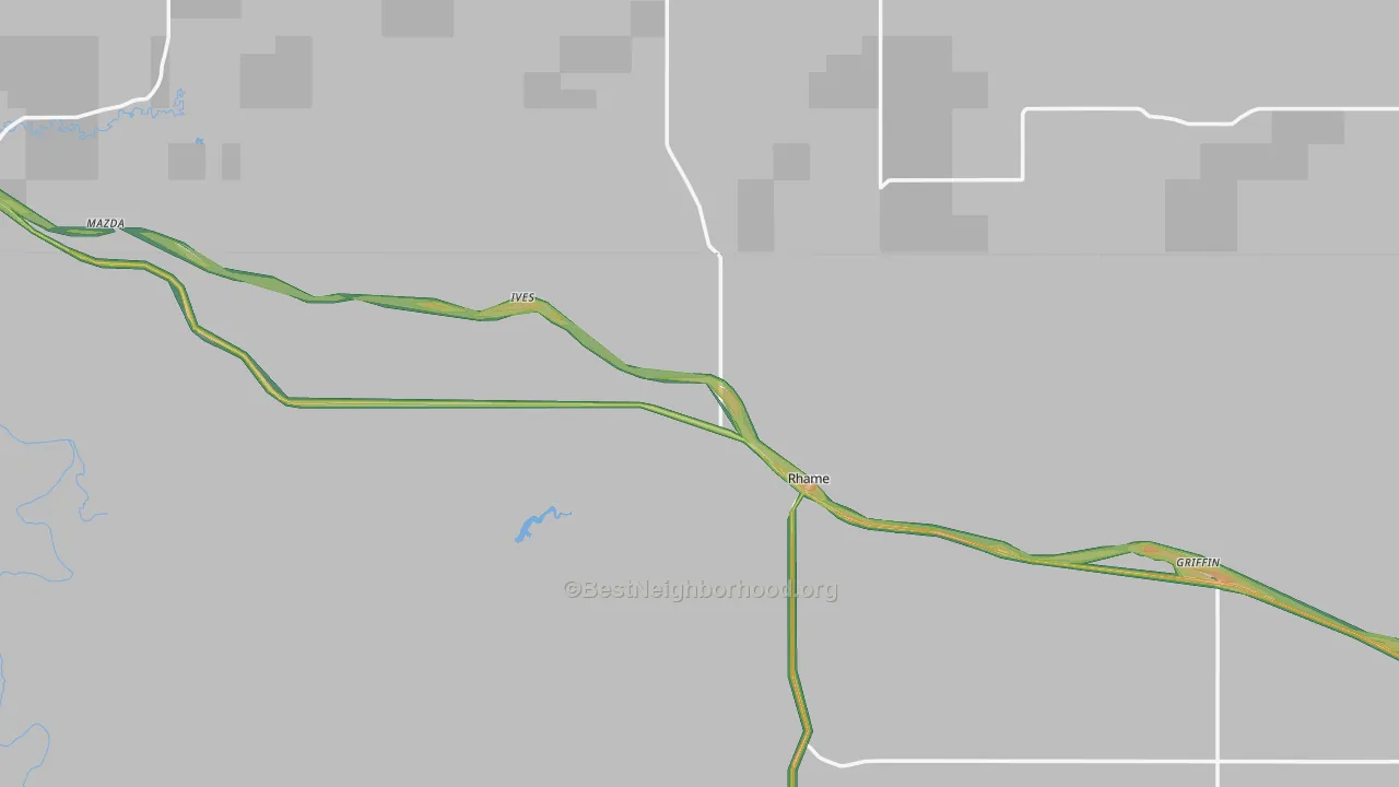 58651, ND Map of Noise Levels in 58651