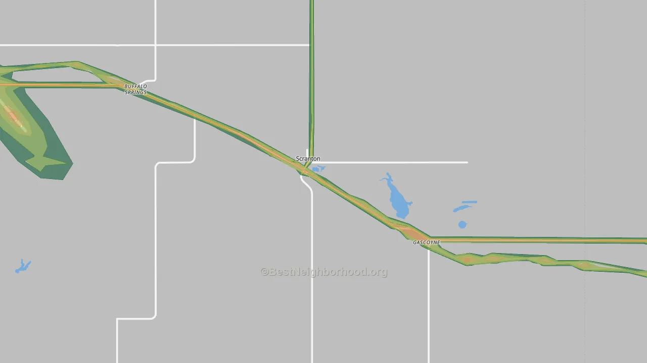 58653, ND Map of Noise Levels in 58653