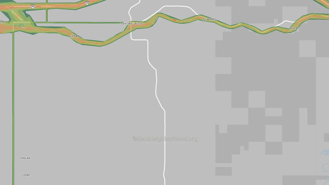58654, ND Map of Noise Levels in 58654
