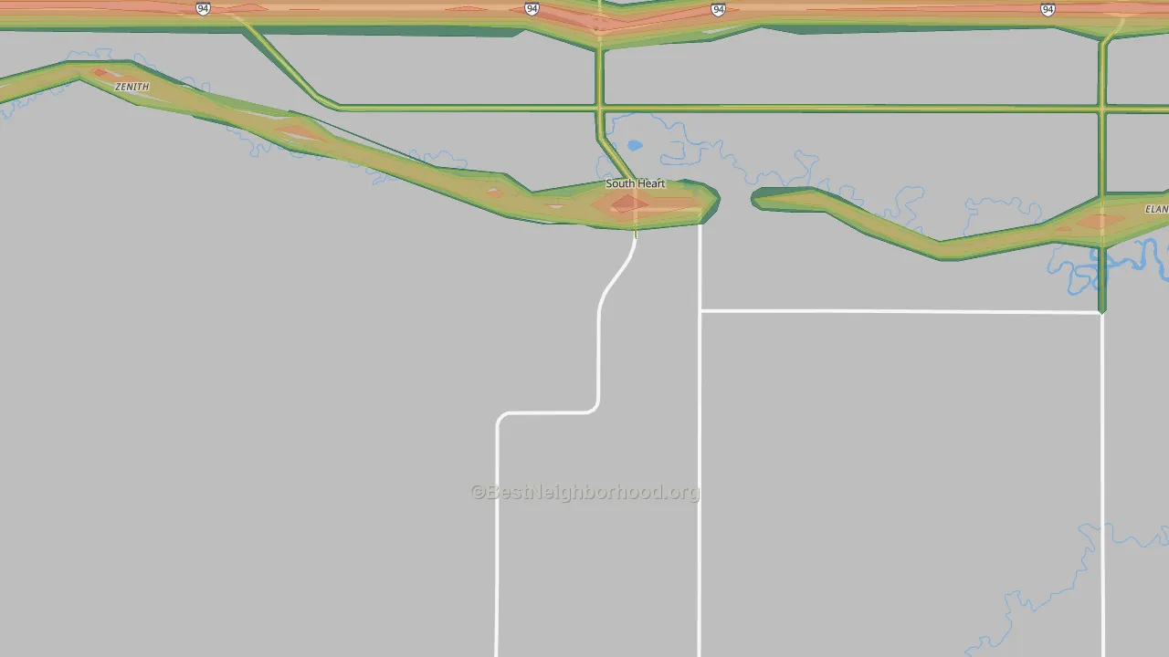 58655, ND Map of Noise Levels in 58655
