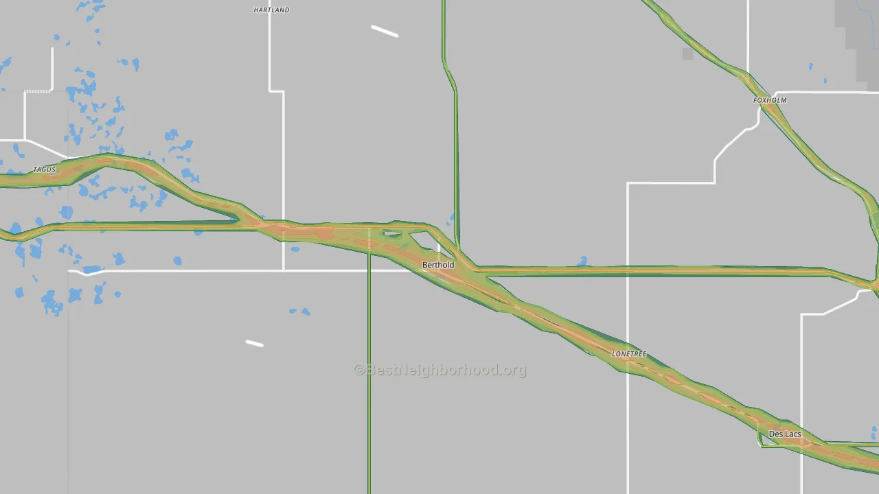 58718, ND Map of Noise Levels in 58718