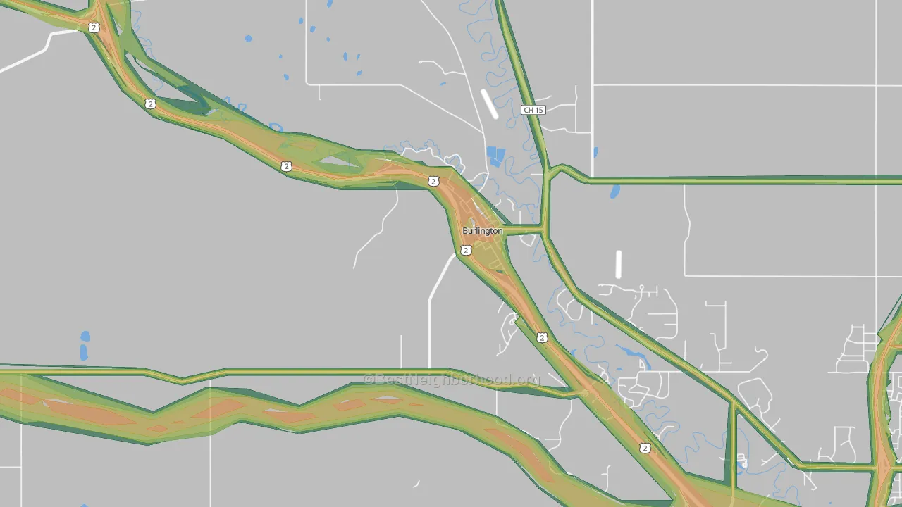58722, ND Map of Noise Levels in 58722