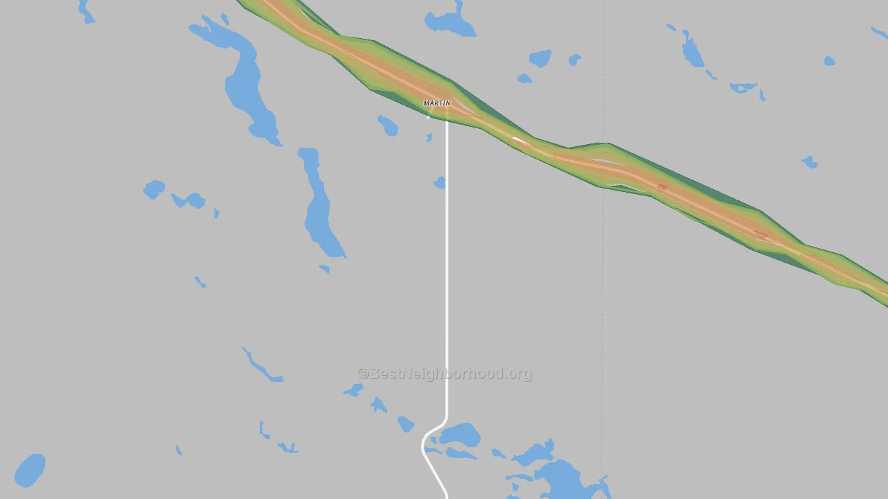 58758, ND Map of Noise Levels in 58758