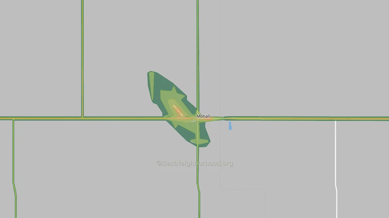 58761, ND Map of Noise Levels in 58761