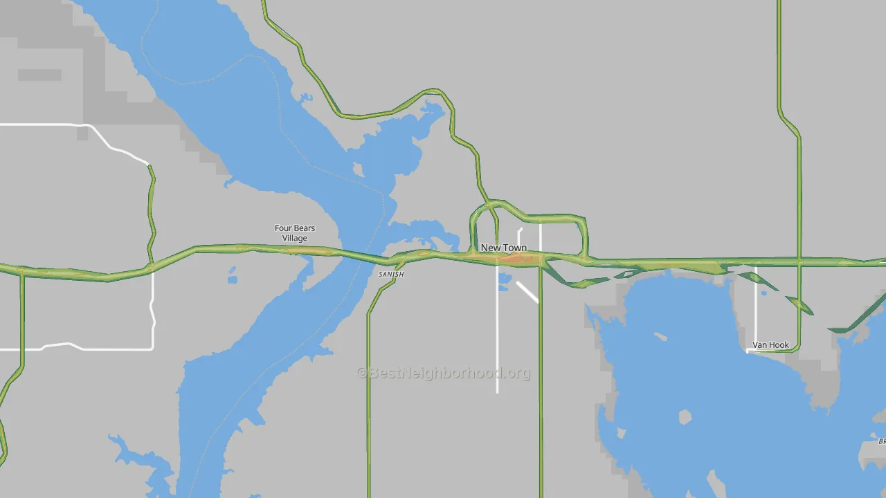 58763, ND Map of Noise Levels in 58763